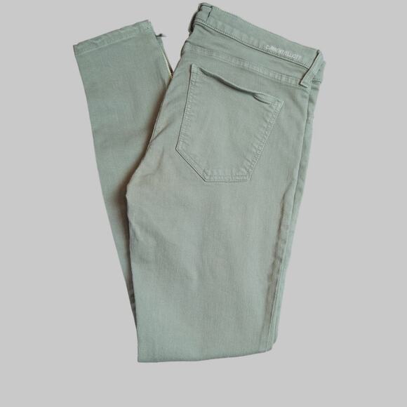 Currant/Elliott Ladies Zip Ankle Khaki Green Jeans 31 - Picture 1 of 7